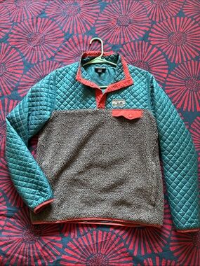 Patagonia Teal Quilted & Fleece Pullover